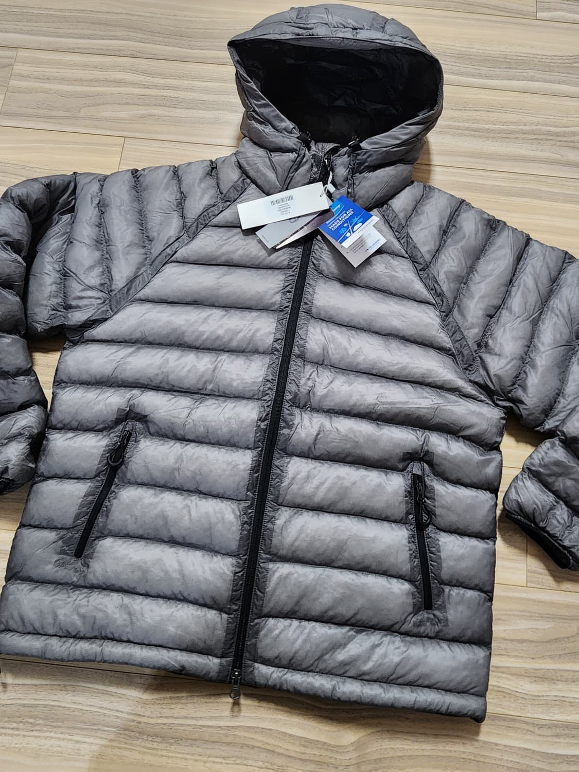 수아레라이트시어패딩점퍼남성L사이즈그레이경랑패딩 상품이미지1