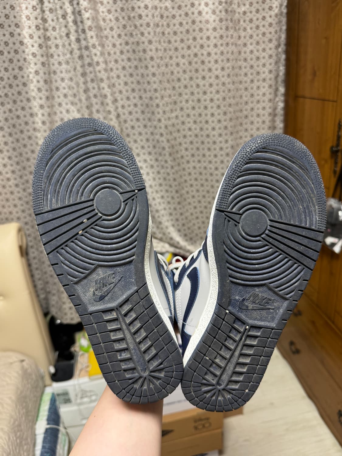 조던 1 하이 컬리지 니이비(조지타운) 상품이미지9