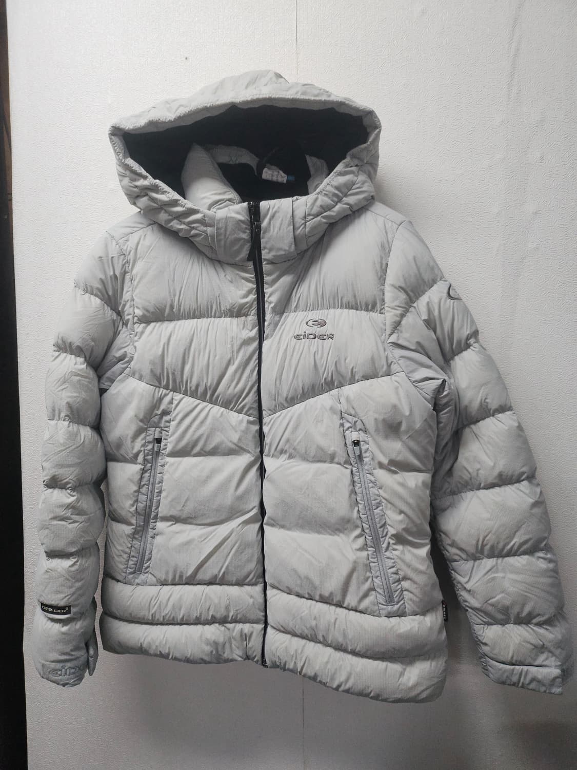 아이더 후드 패딩 점퍼 라이트그레이 상품이미지2