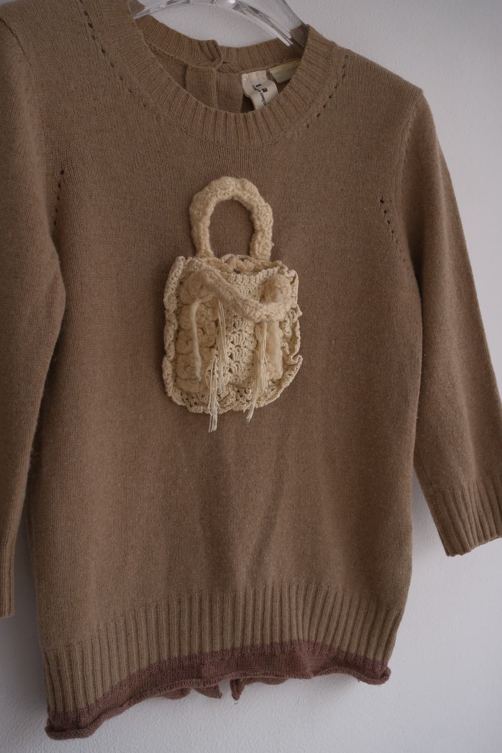 Hand bag crocheted back button knit top 상품이미지6