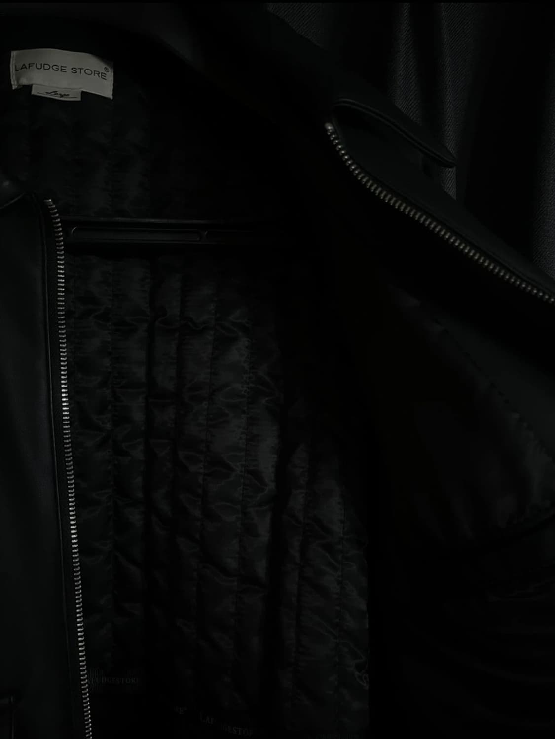 라퍼지스토어 버핑레더 미니멀 포켓 블루종 매트 블랙 L 상품이미지3