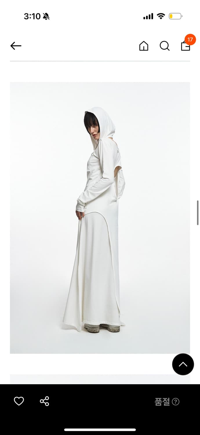 나체 투피스 레이어드 후디 드레스 블랙 0사이즈 상품이미지6