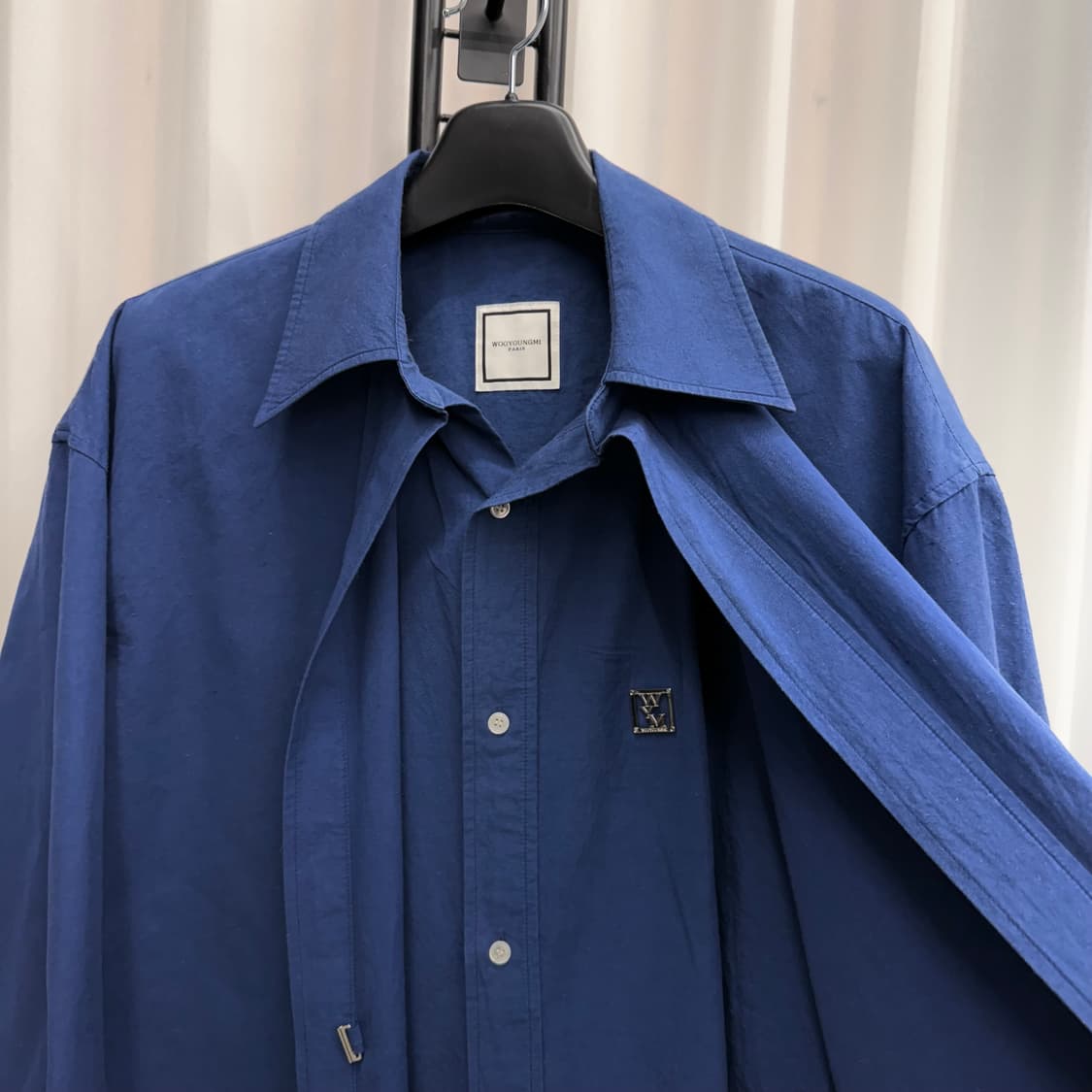 [52] 우영미 남성 이중 셔츠 블루 상품이미지3