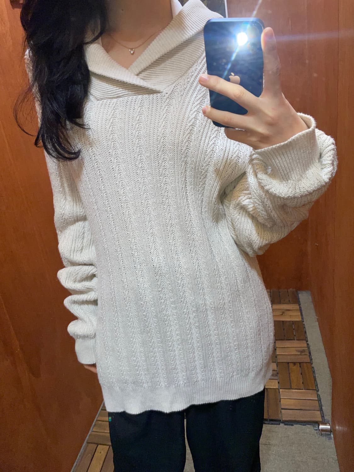 (L) CHAPS 챕스 카라 니트 상품이미지2