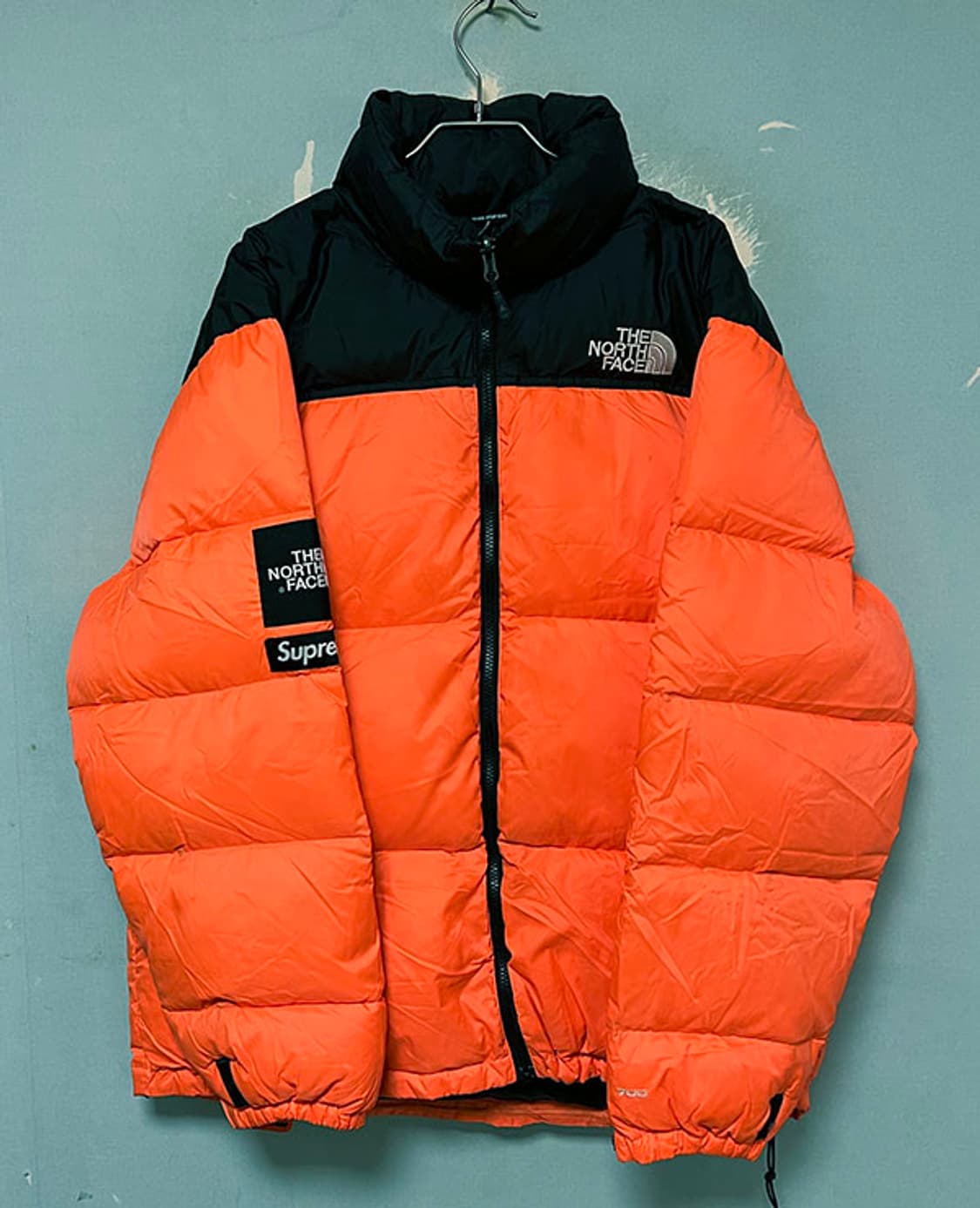 슈프림 노스페이스 파워오렌지 눕시 남자패딩 XL 105-110  상품이미지1