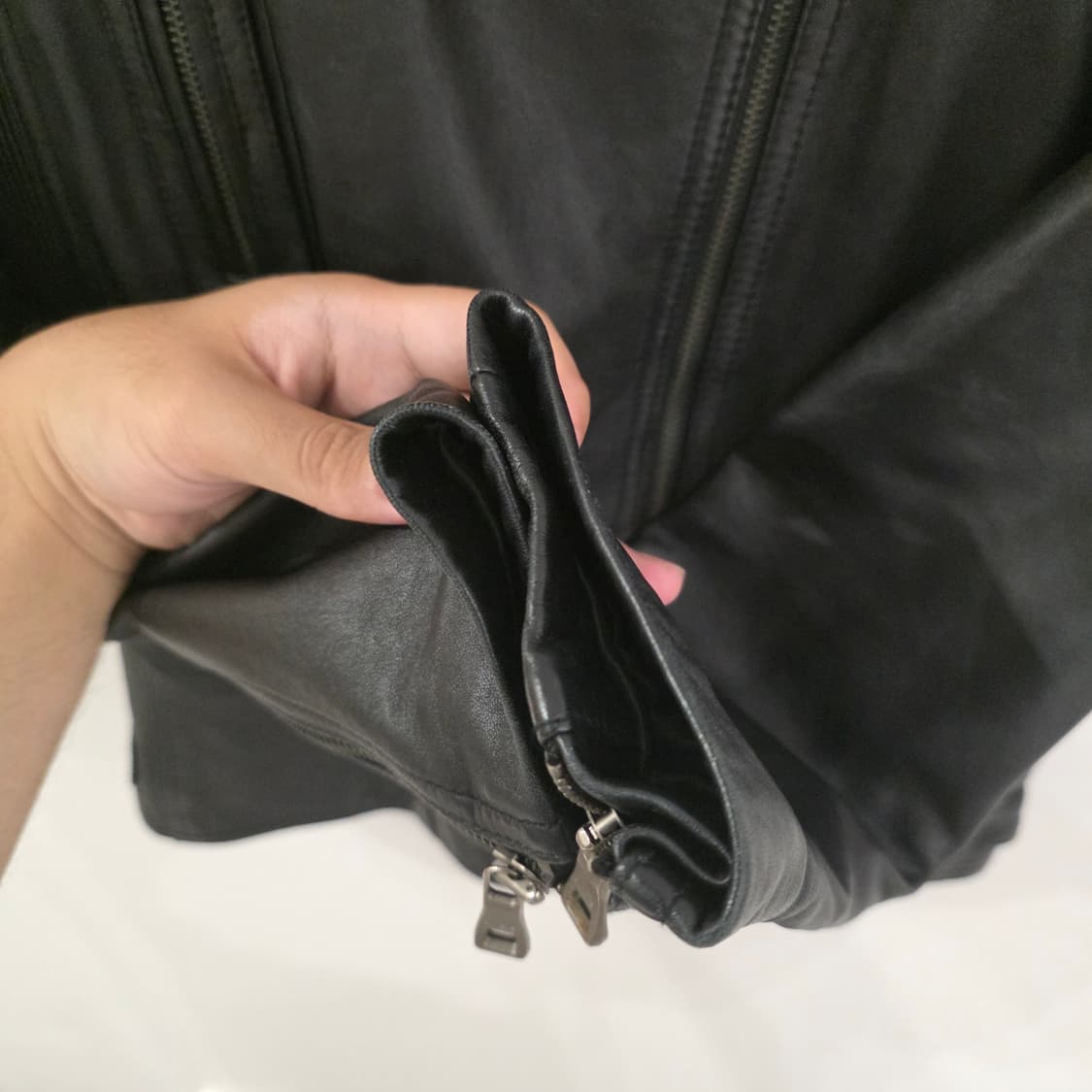 블랙키 이태리 램 스킨 라이더 자켓 55 상품이미지4