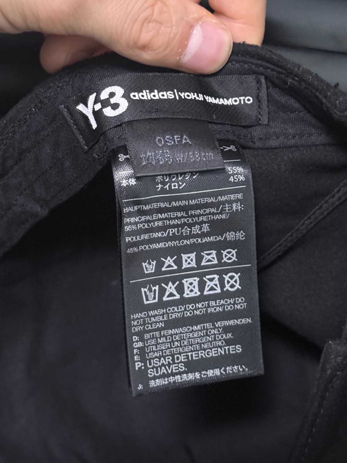 Y-3 y3 와이쓰리 요지야마모토 블랙 스웨이드 언컨스트럭티드 볼캡 모자 상품이미지7