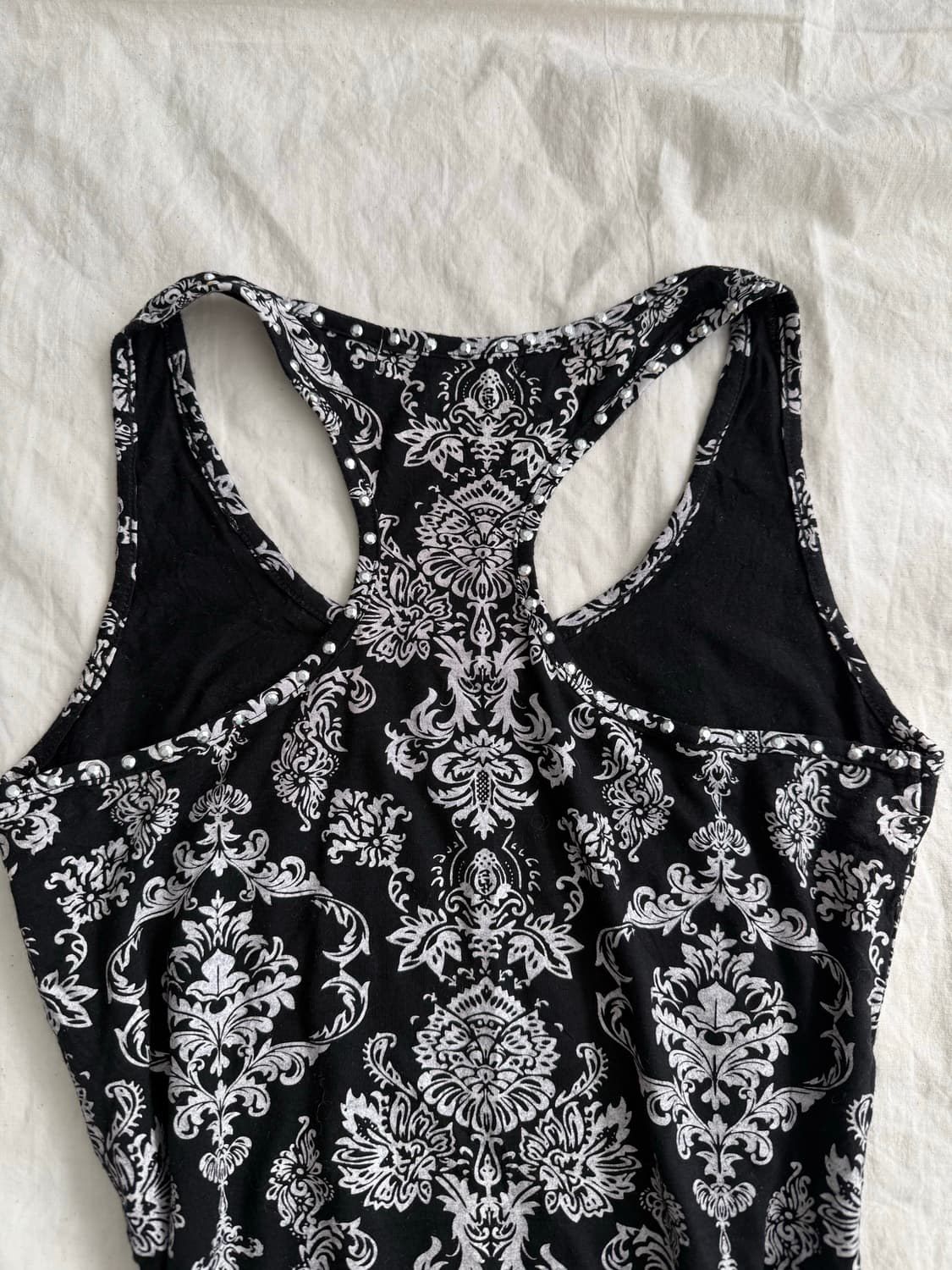 Y2k 오리엔탈 펑크 딱붙 슬리브리스 상품이미지5