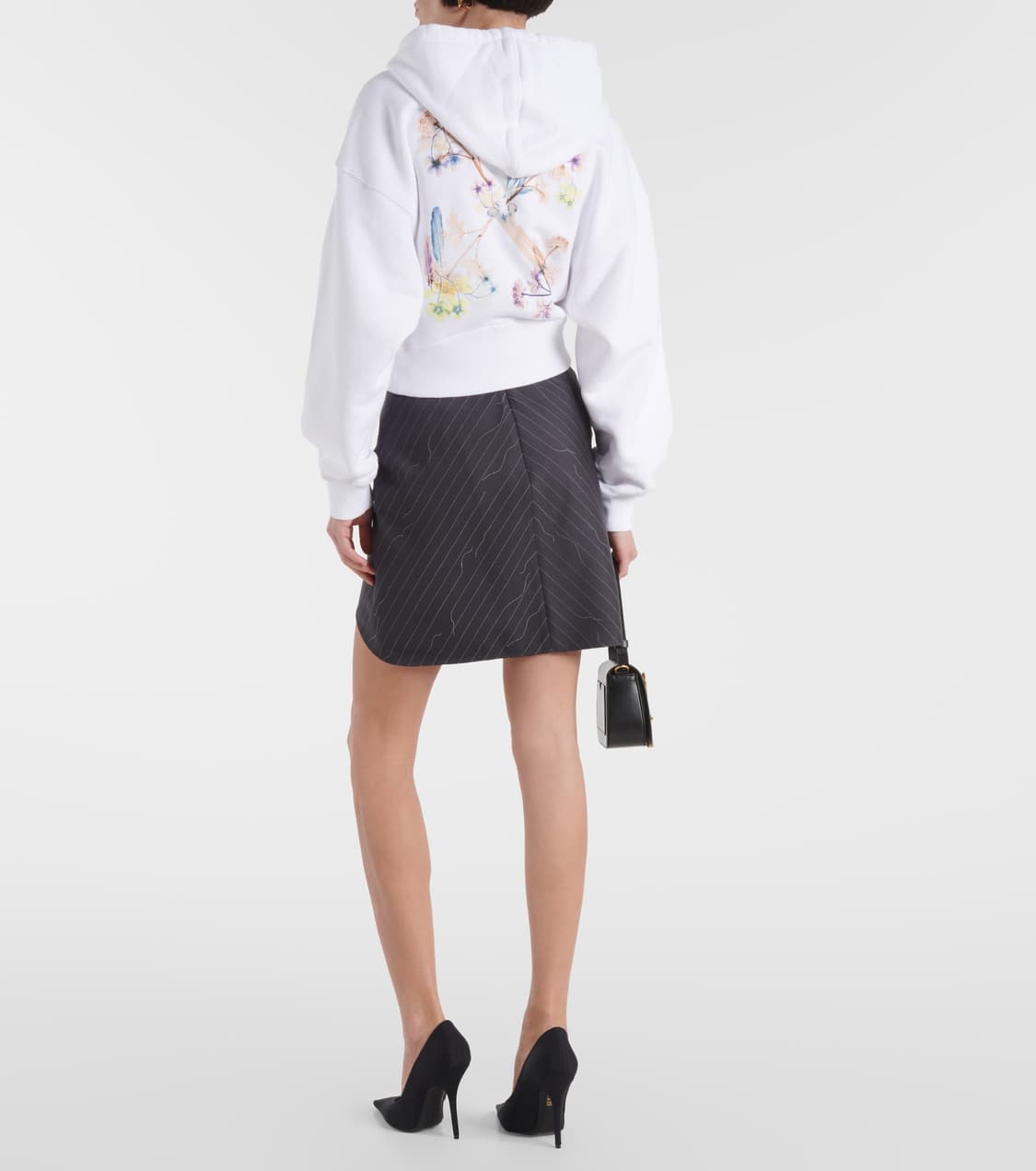 [새상품] 오프화이트 off white 크롭 후드티 화이트 S 상품이미지3
