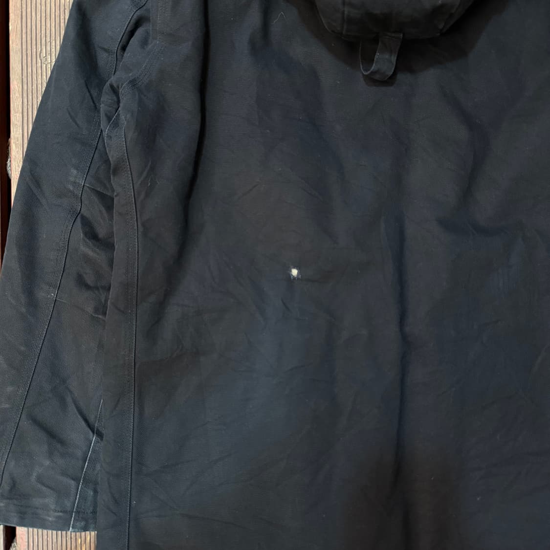 칼하트 블랙 퍼 후드 워크 자켓 상품이미지3