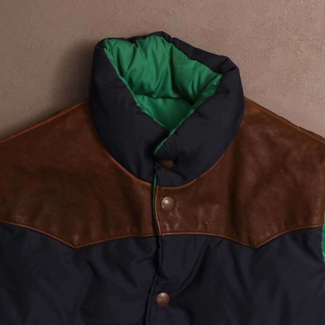 90's 폴로 랄프로렌 페더베드 레더 조끼패딩 A1783 상품이미지2