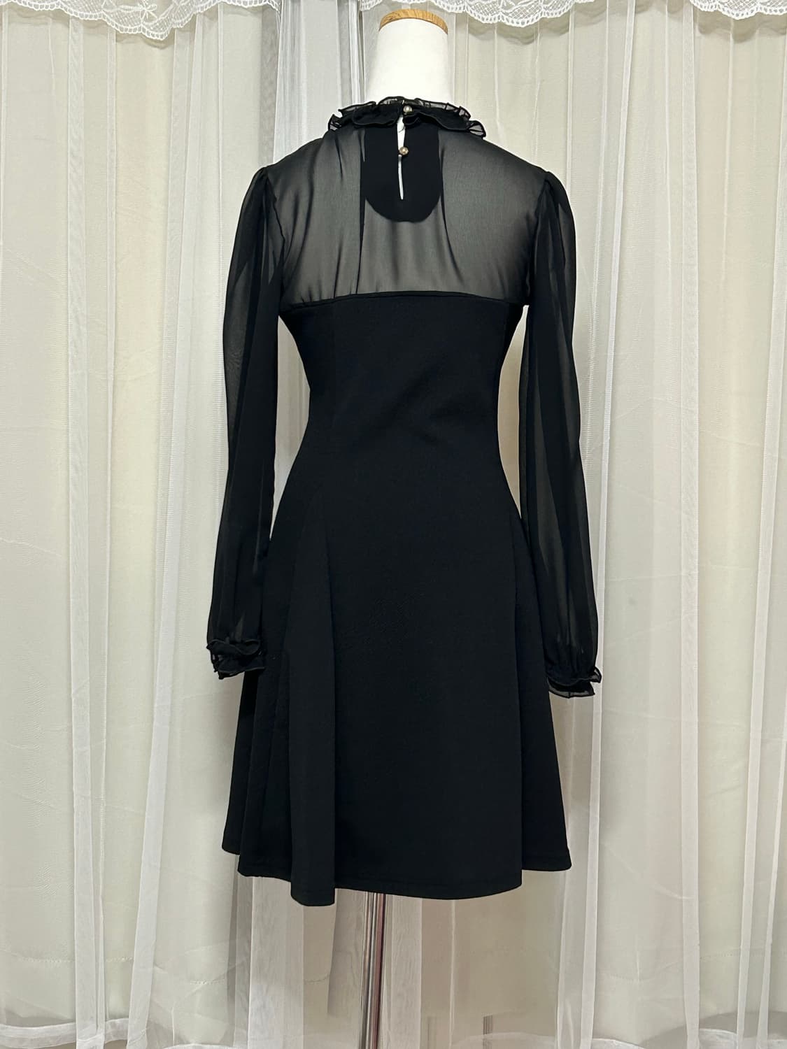 고스고딕 공겜여주 양지뢰 로리타 시스루 원피스 상품이미지2