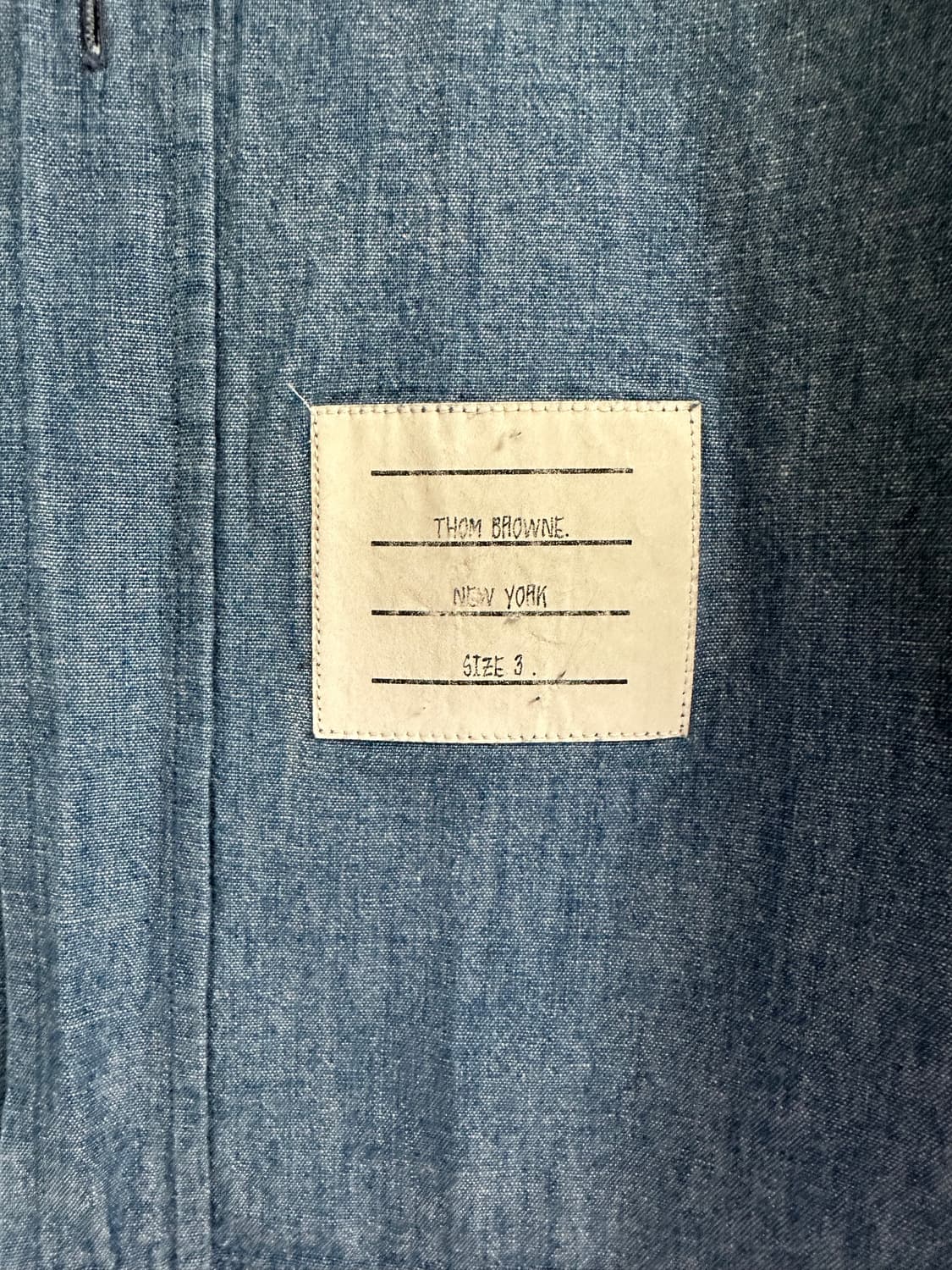 [3size] 백화점판 톰브라운 사선 샴브레이 셔츠 블루 상품이미지5