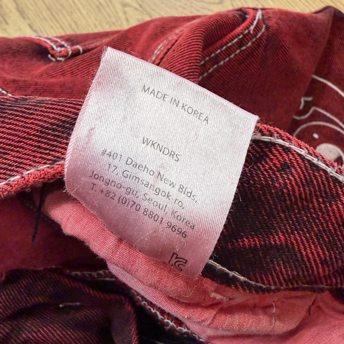 위캔더스 88트럭커 레드 팬츠 상품이미지5