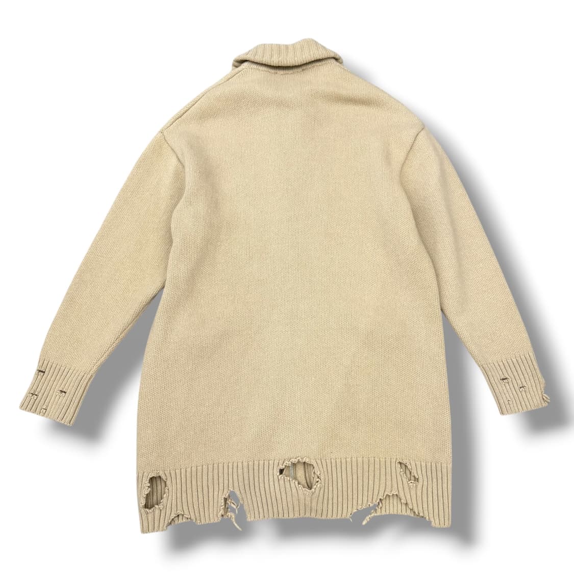 디젤 오버사이즈 그런지 데미지 롱 니트집업 상품이미지2