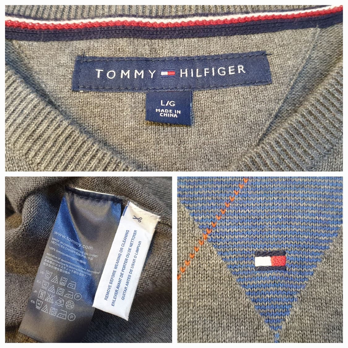 (새상품)105.타미 브이넥 니트 상품이미지6