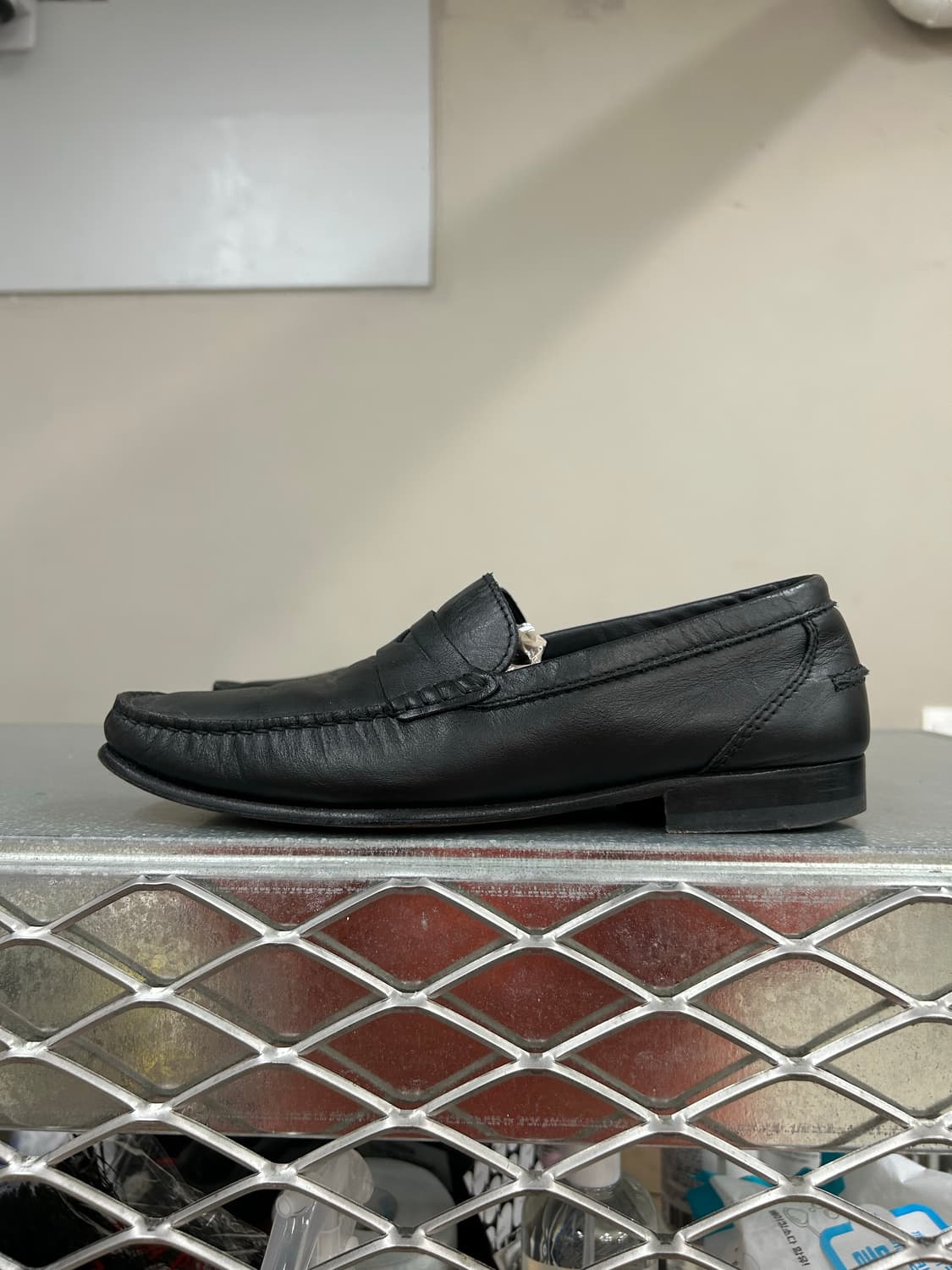 아테스토니 블랙 레더 로퍼 7.5 상품이미지1