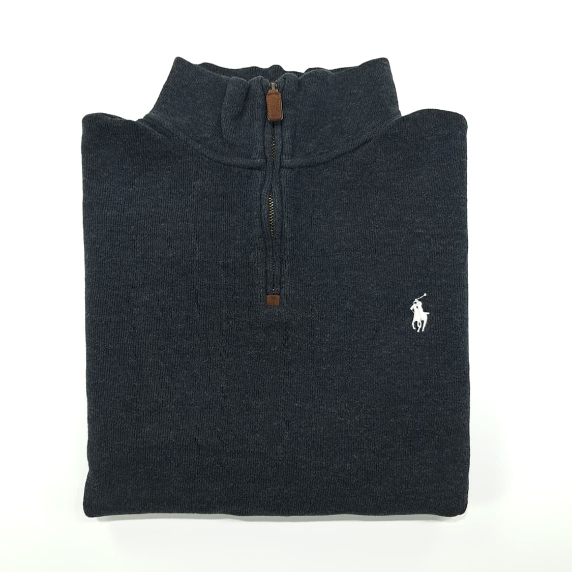 CN867 L 폴로 랄프로렌 다크그레이 하프집업 긴팔 니트 스웨터 상품이미지8
