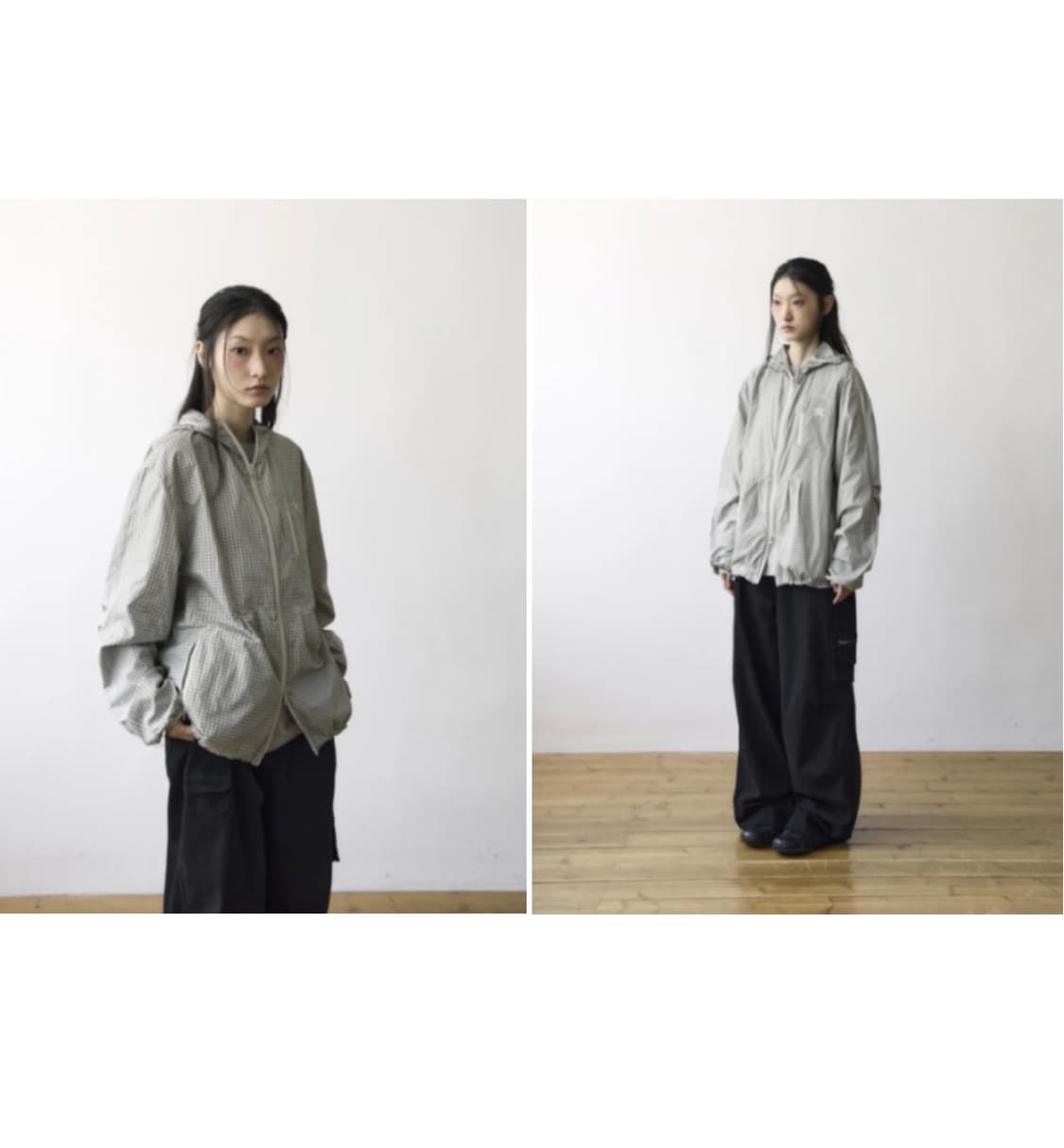 (새상품)더콜디스트모먼트 TCM 체크 바람막이 상품이미지3