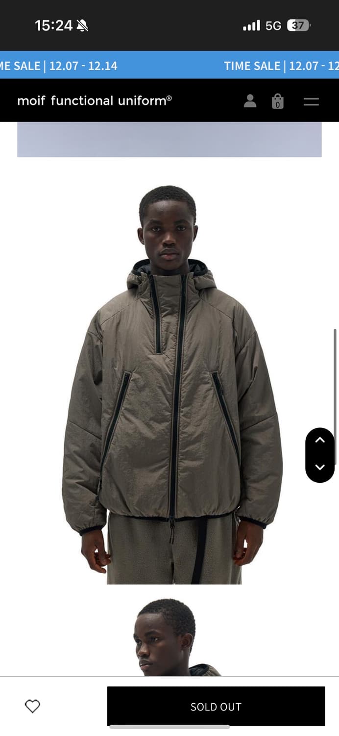 [2] 모이프 23aw 더블집 파카 스톤 상품이미지2