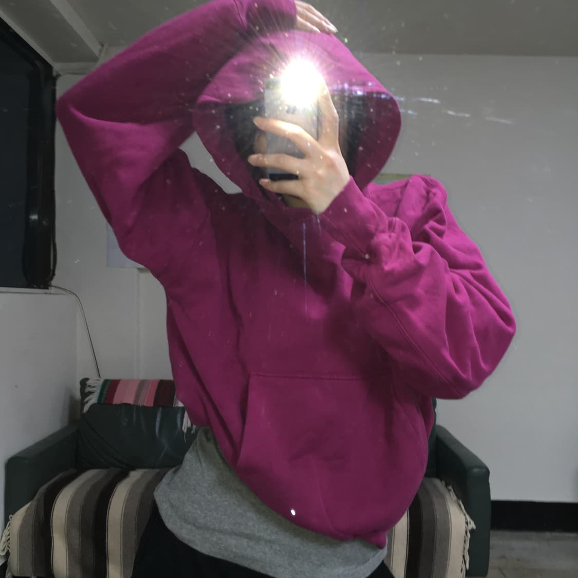 투티/A9 YZY 이지갭 딥핑크 자주색 후드티 오버핏 고퀄 !! 상품이미지1