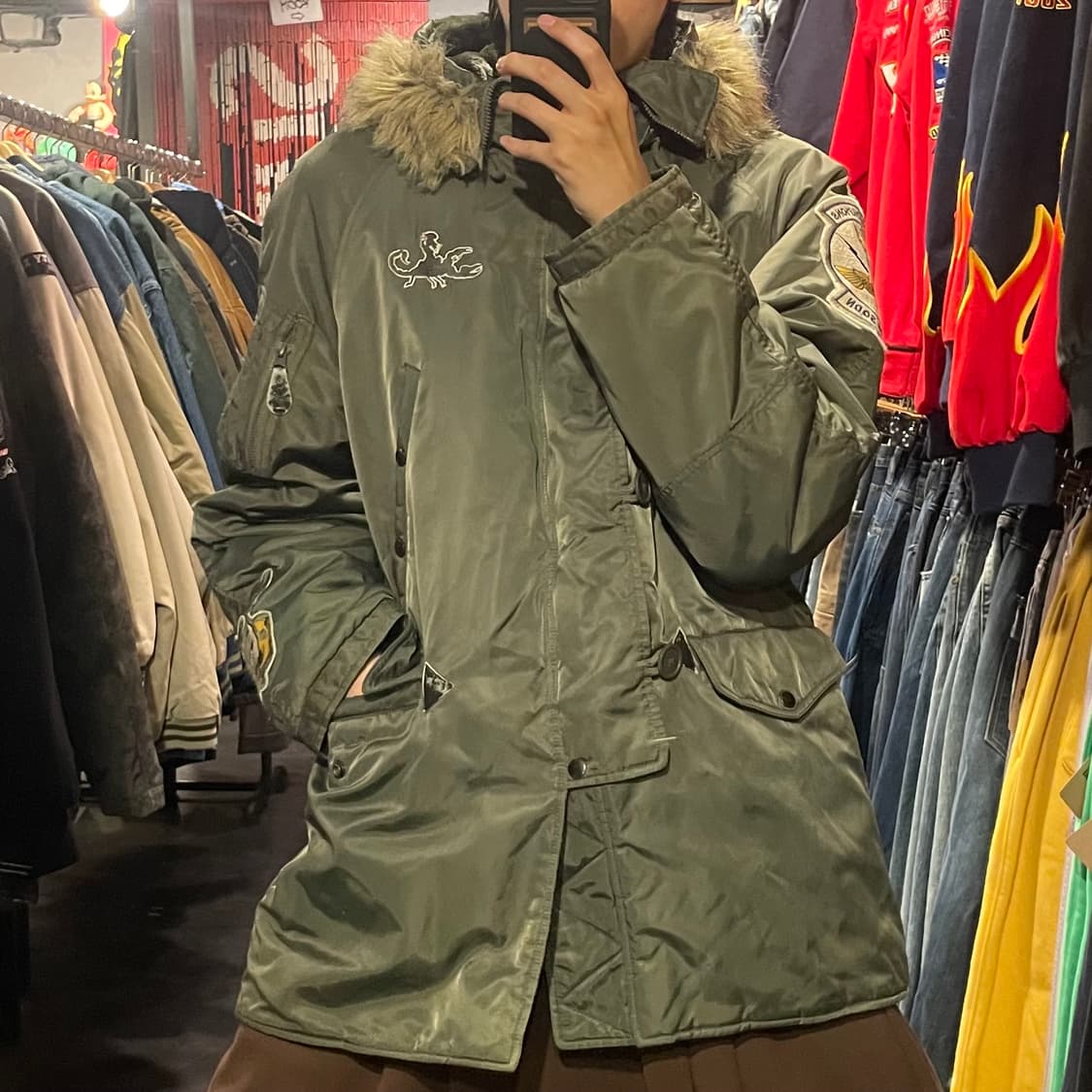 [IM] Avires 아비렉스 카키 패딩  상품이미지1