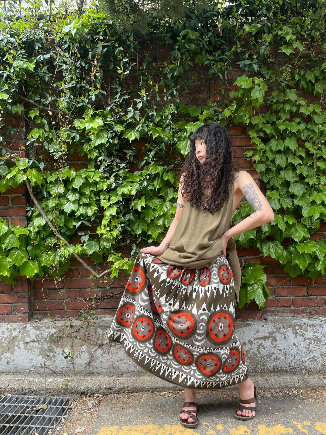 히피 에스닉 패턴 스커트 상품이미지1