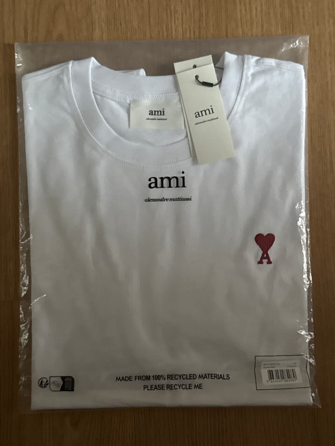 (정품, 정가 16만원) 아미 반팔 티셔츠 화이트 XL 새상품 상품이미지1