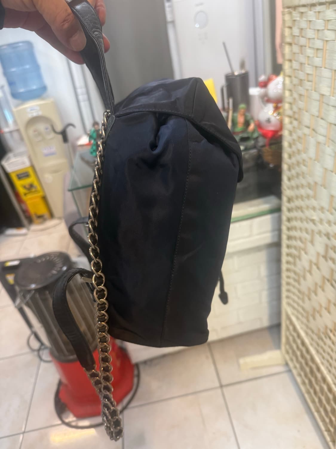 정품 프라다 나일론 체인 백팩 팝니다 상품이미지5