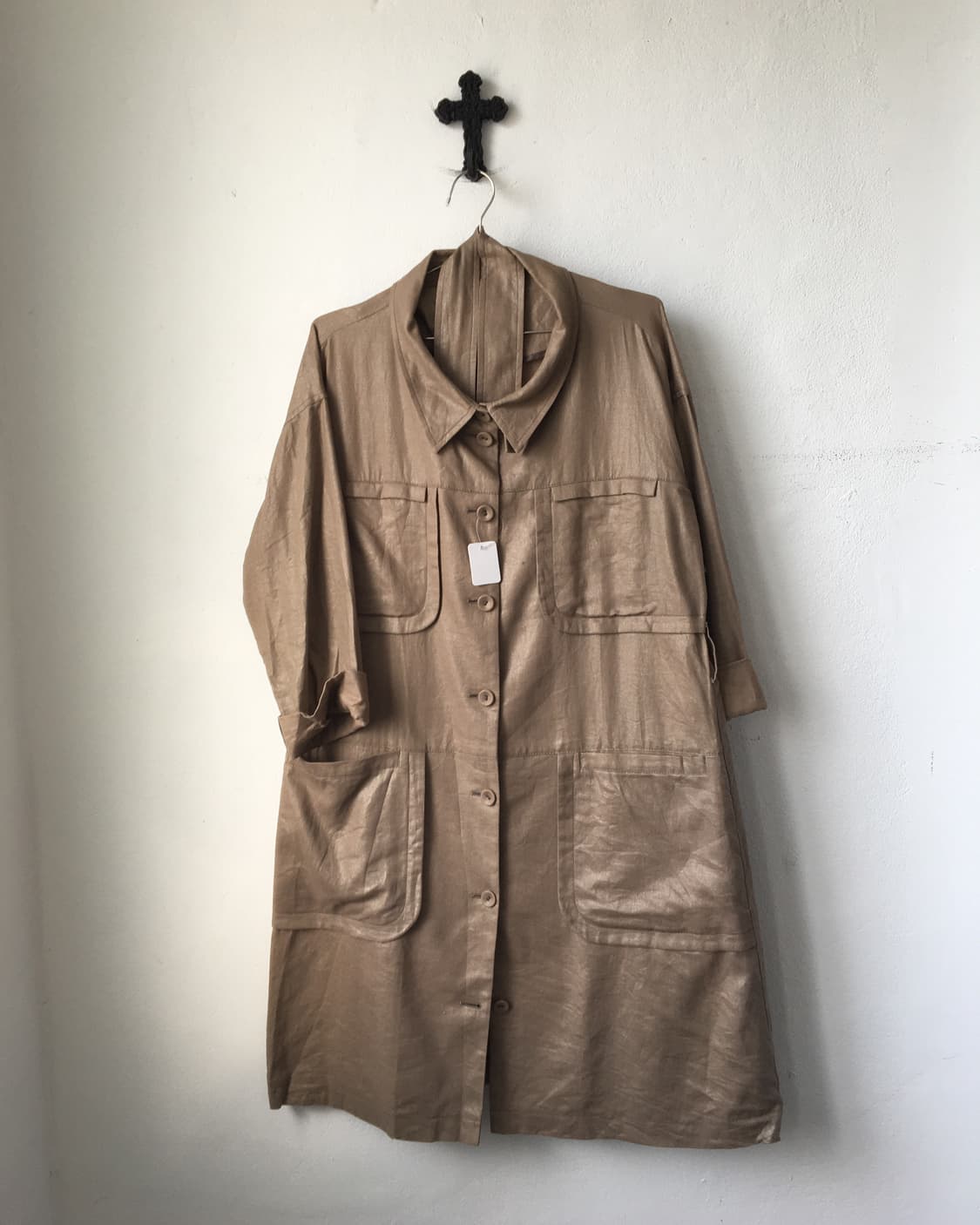 Hiroko koshino glossy tied coat 상품이미지2