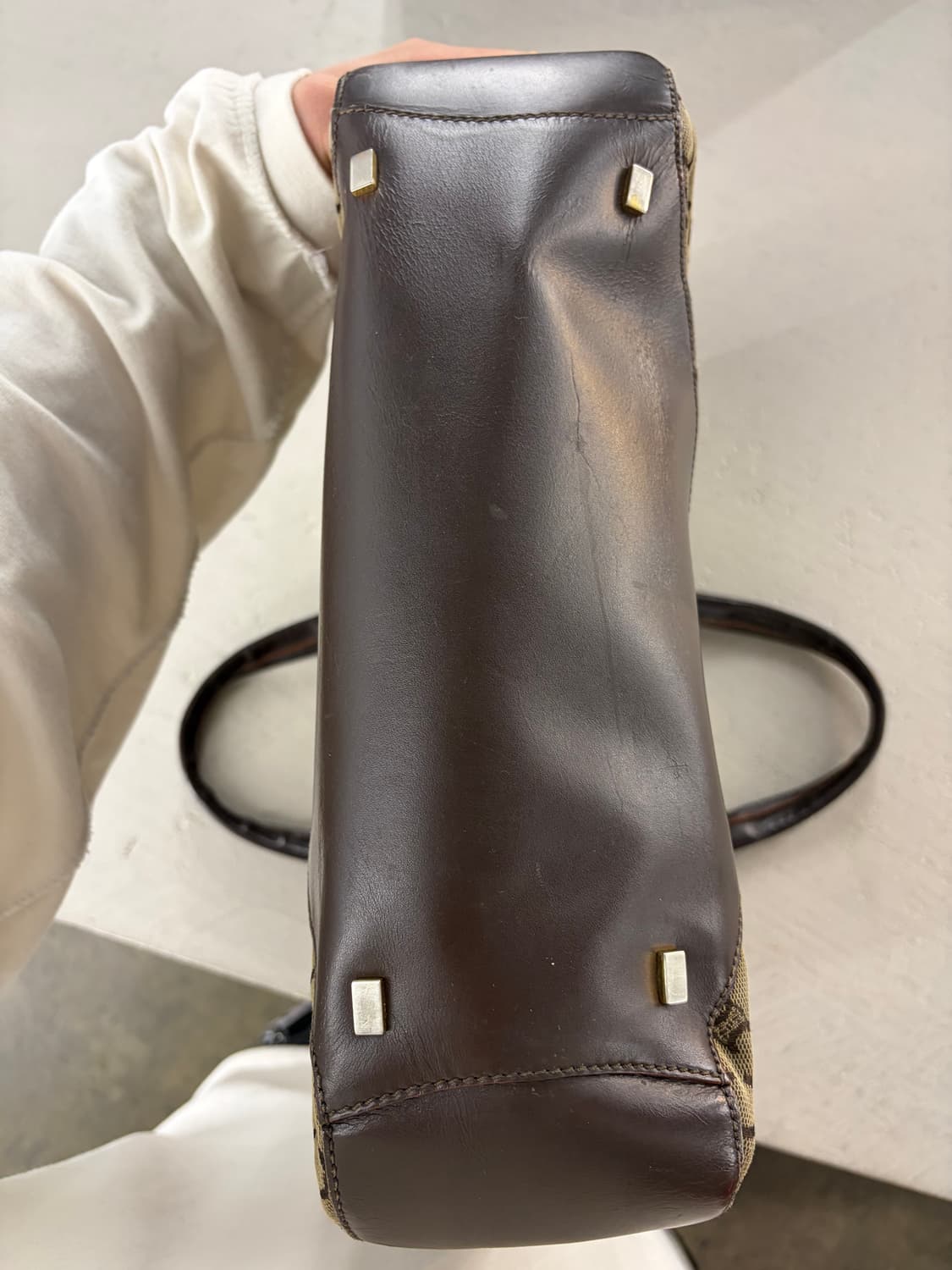 올드셀린느 정품 트리오페 토트백 브라운 상품이미지7