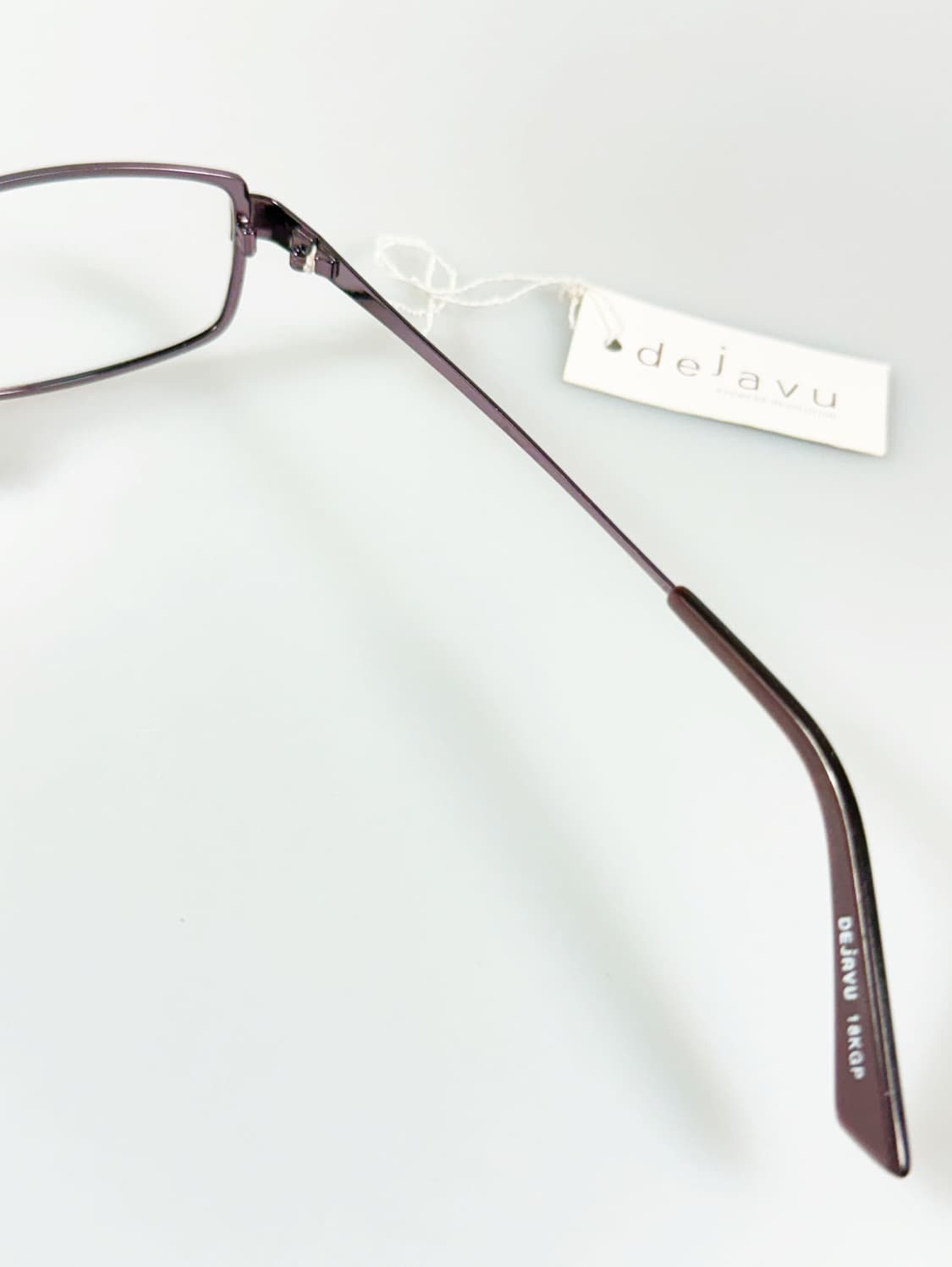DEJAVU 슬림 스퀘어 퍼플 메탈 프레임 빈티지 안경 상품이미지6
