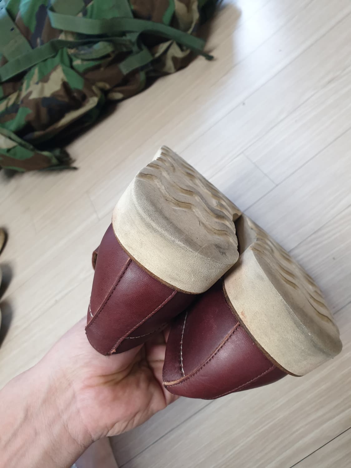 보트아일랜드 레드 브라운 가죽 캐주얼화(280) 상품이미지6