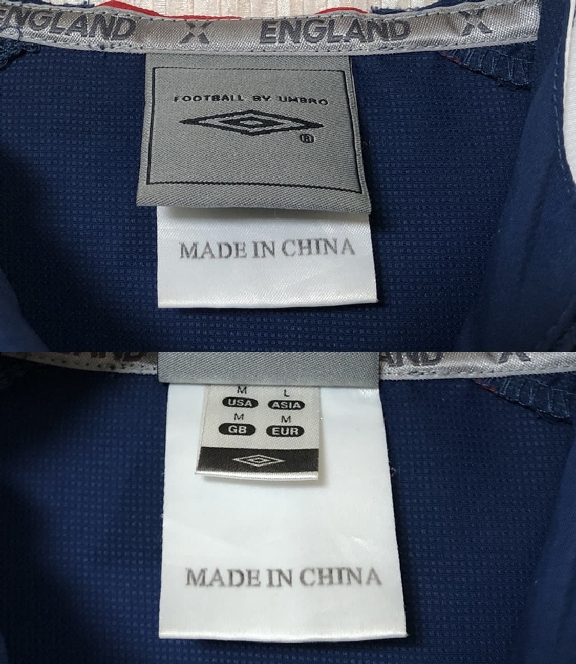 엄브로 07-08 잉글랜드축구국대 후드트랙슈트/올드자켓 M(해외) 상품이미지4