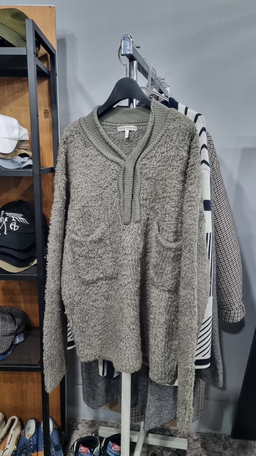 엠포리오 아르마니 ITALY 남성 105 레트로 헨리넥 울니트 상품이미지1