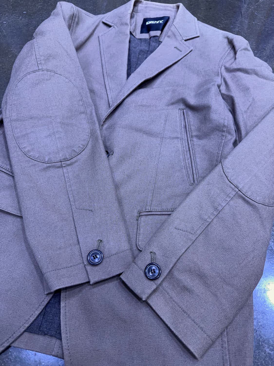 DKNY 코튼 캐쥬얼 싱글 블레이저 자켓 브라운 S 상품이미지5