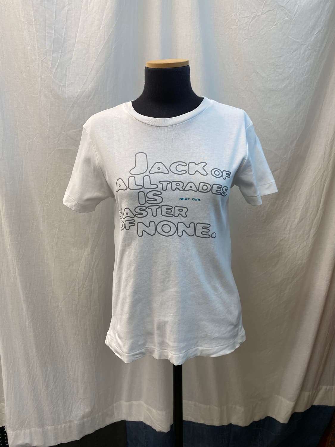 화이트 레터링 반팔티셔츠(M) 상품이미지3