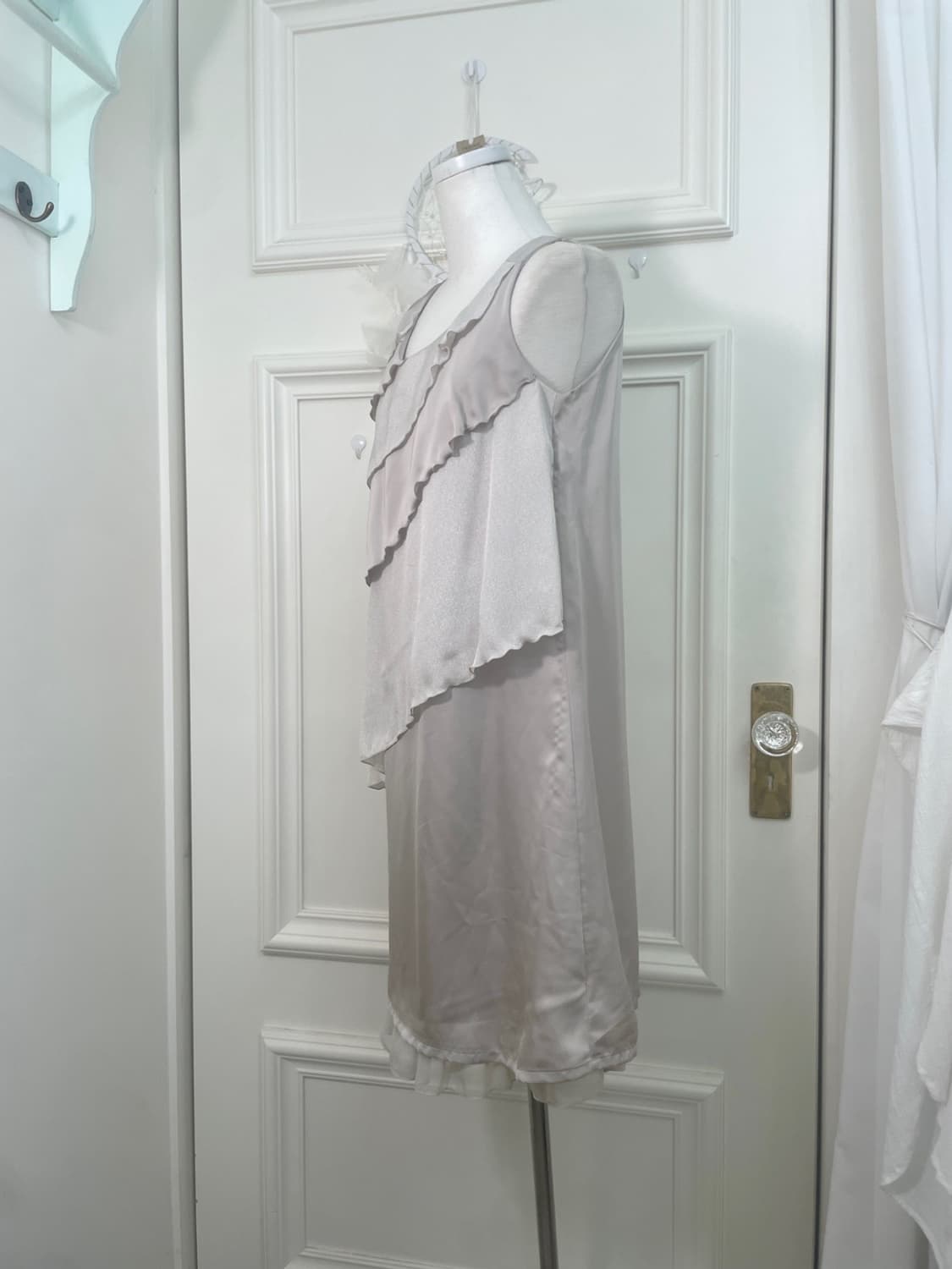mute lavender crystal button long cardig 상품이미지2