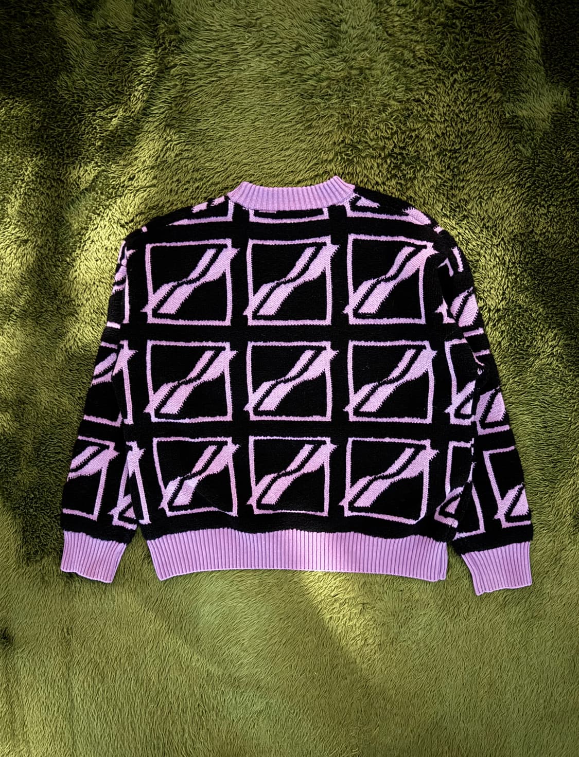 [M] We11done 웰던 스퀘어 로고 플리스 파일 니트 상품이미지7