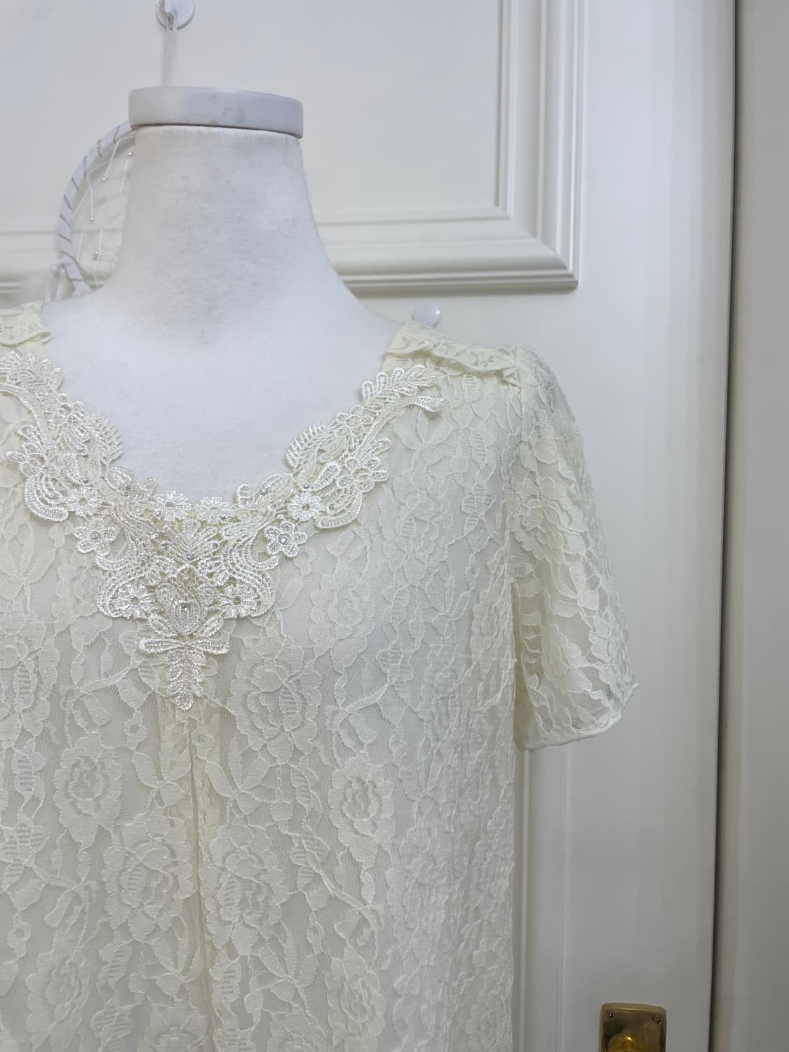 AXES FEMME ivory lace blouse(size-M 상품이미지6