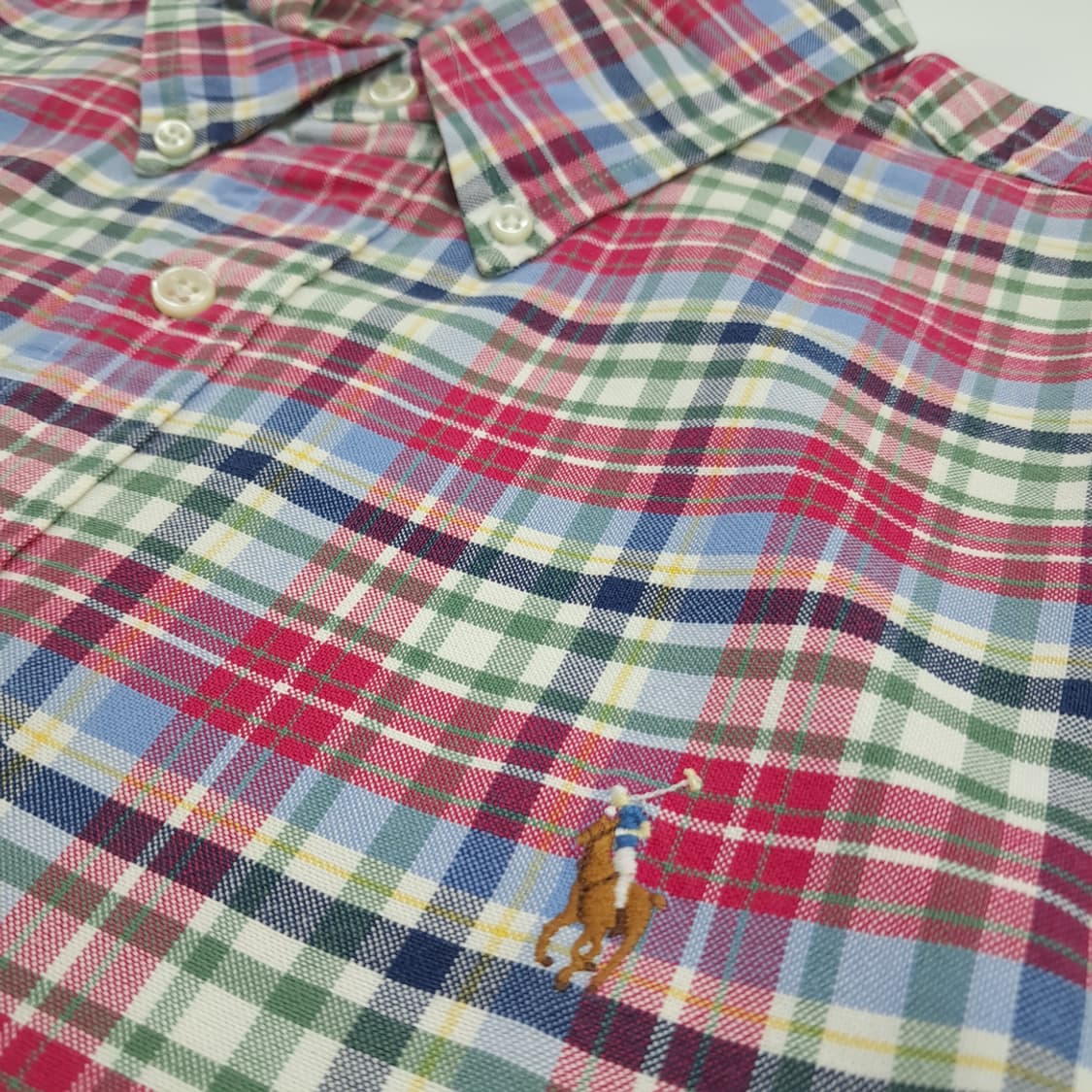 Co852 XL 폴로 랄프로렌 멀티컬러 타탄체크 긴팔 셔츠 남방 상품이미지5