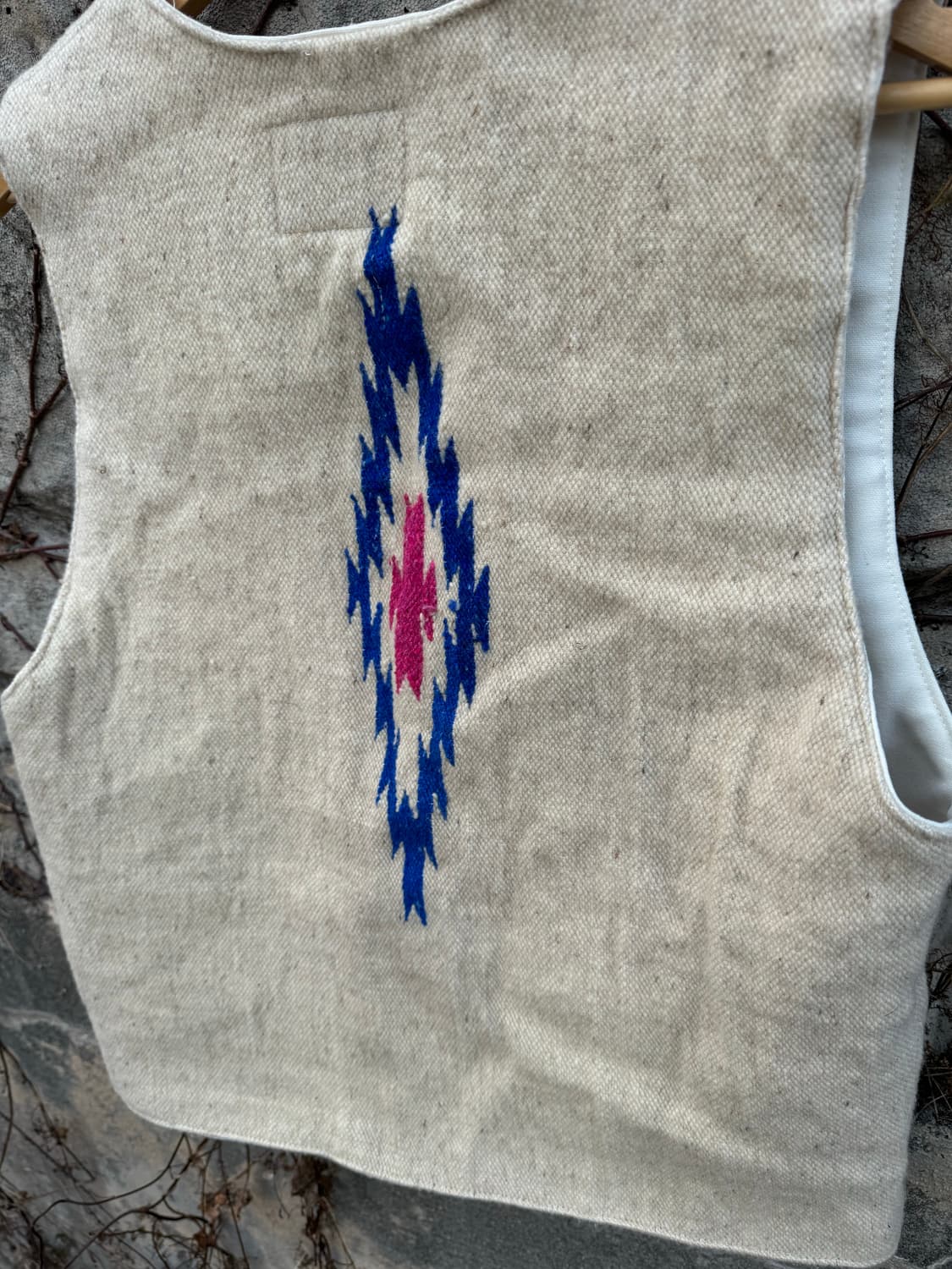 90s mf clothing 빈티지 오르테가 치마요 울 베스트 조끼 상품이미지5