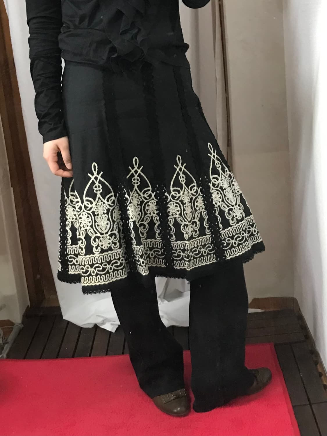 jpn oriental midi black skirt 상품이미지5