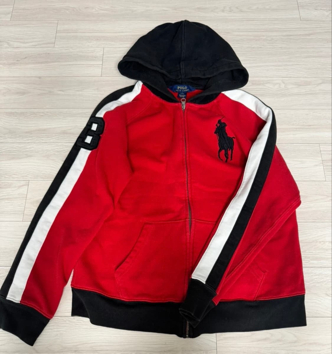 정품 폴로랄프로렌 빅포니 숫자 레드 후드집업 (44~55) 상품이미지1