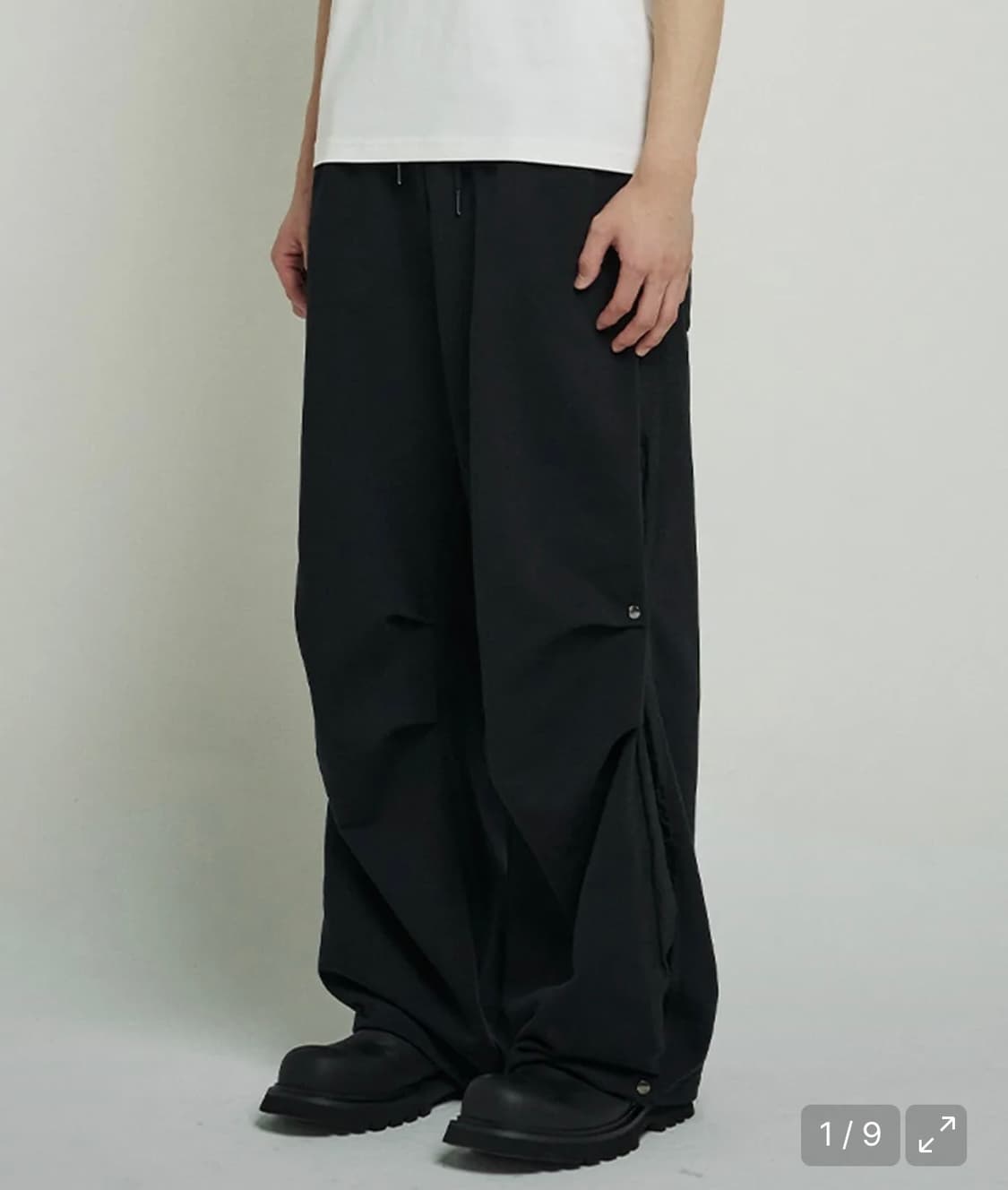 [주앙옴므 X CTR]더블 레이어 스웻 팬츠 (블랙) 상품이미지1