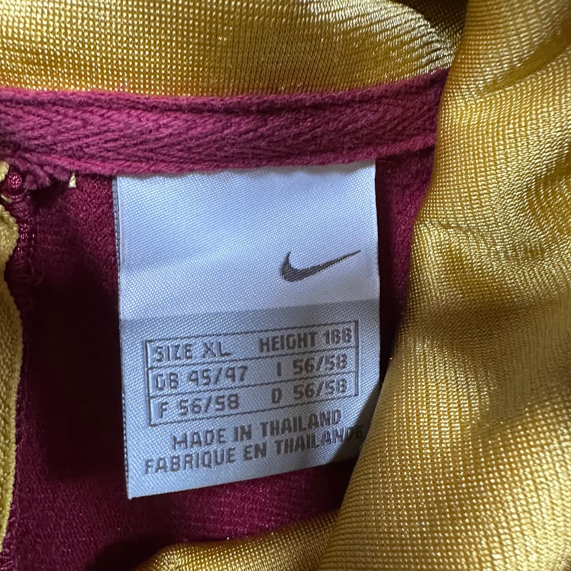 ✨ (바배) 나이키 버건디 골드 배색 후드 집업 (앞뒤지퍼)  상품이미지4