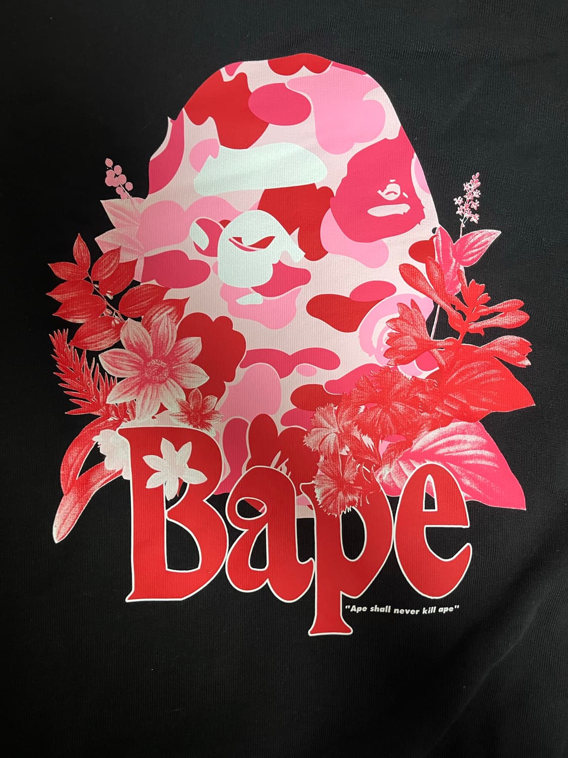 XL 베이프 벚꽃 사루 맨투맨 상품이미지2