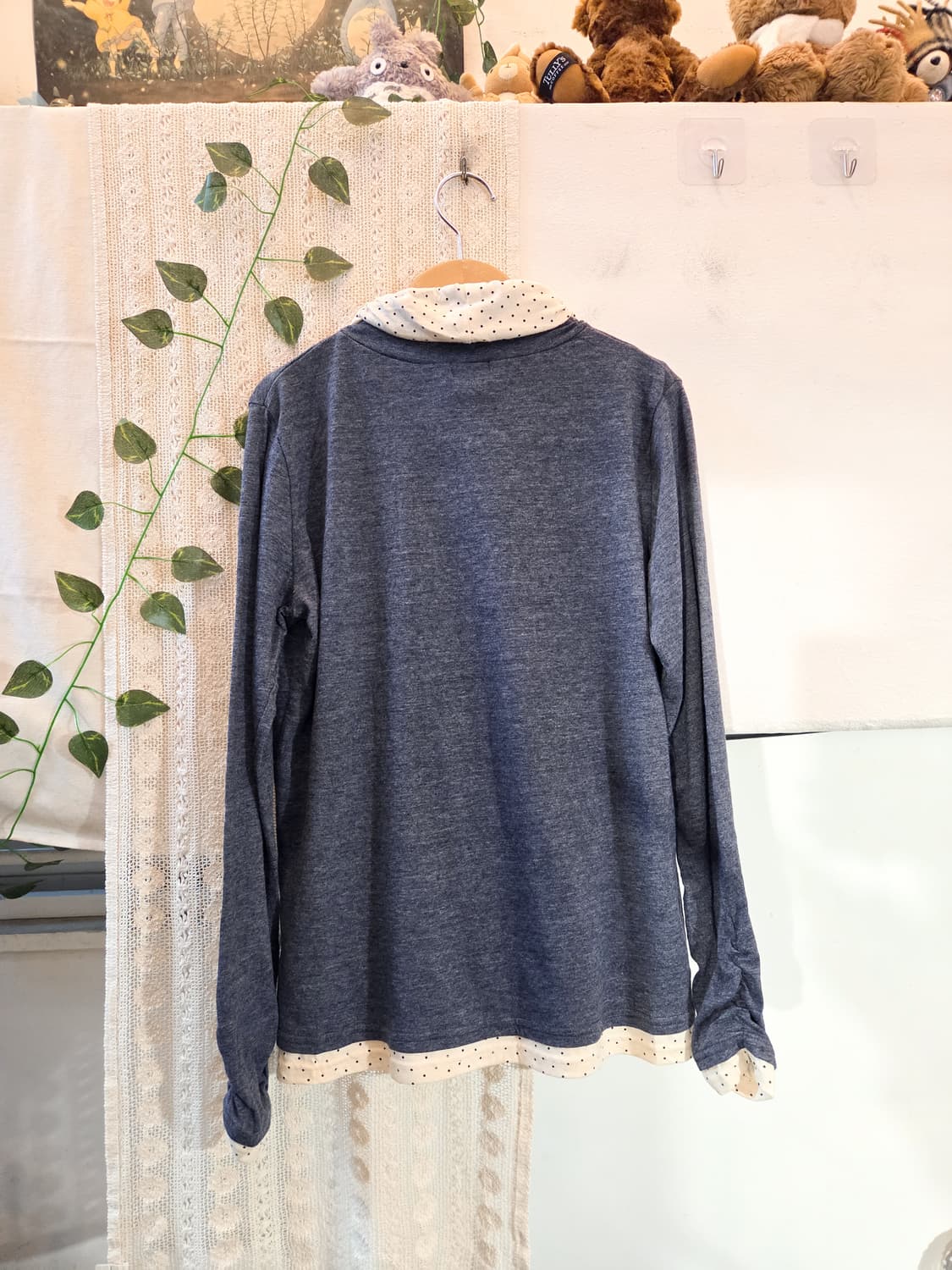 도트 포인트 목폴라 슬리브 상품이미지4