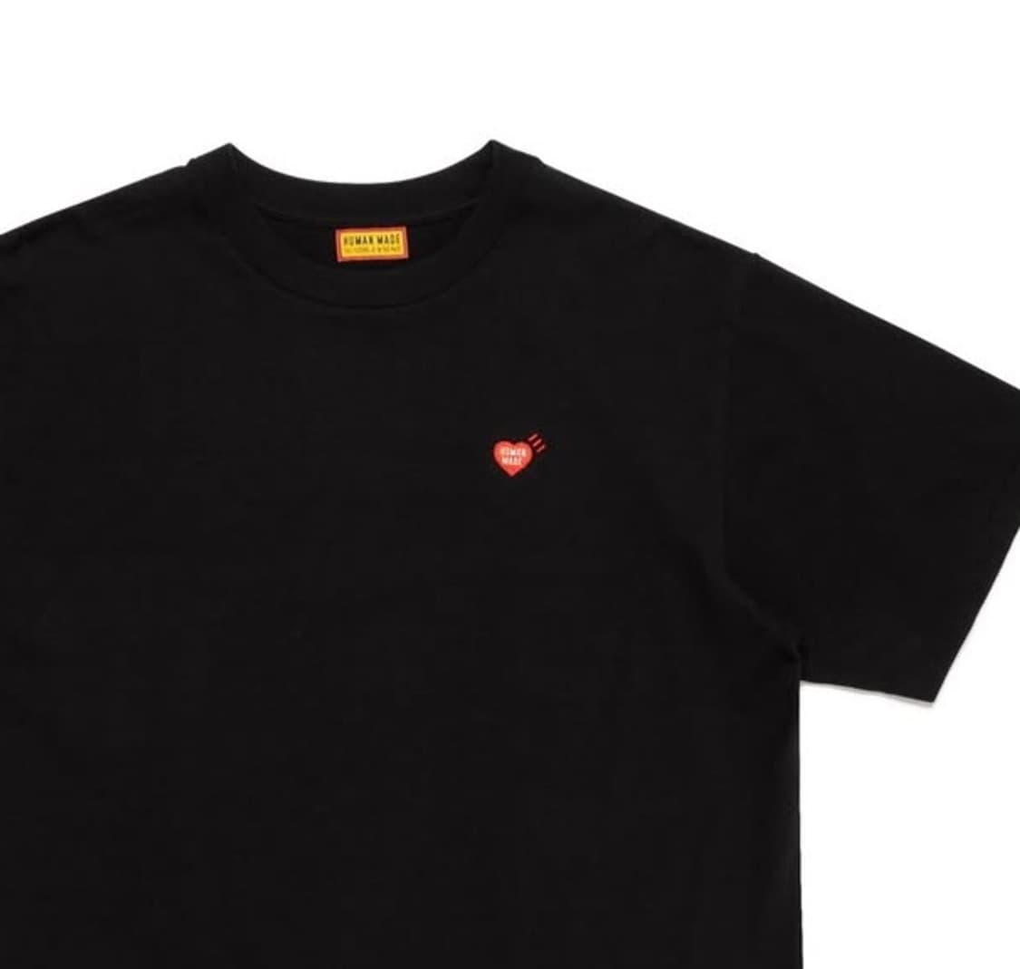 휴먼메이드 하트 뱃지 반팔 블랙 XL 상품이미지1