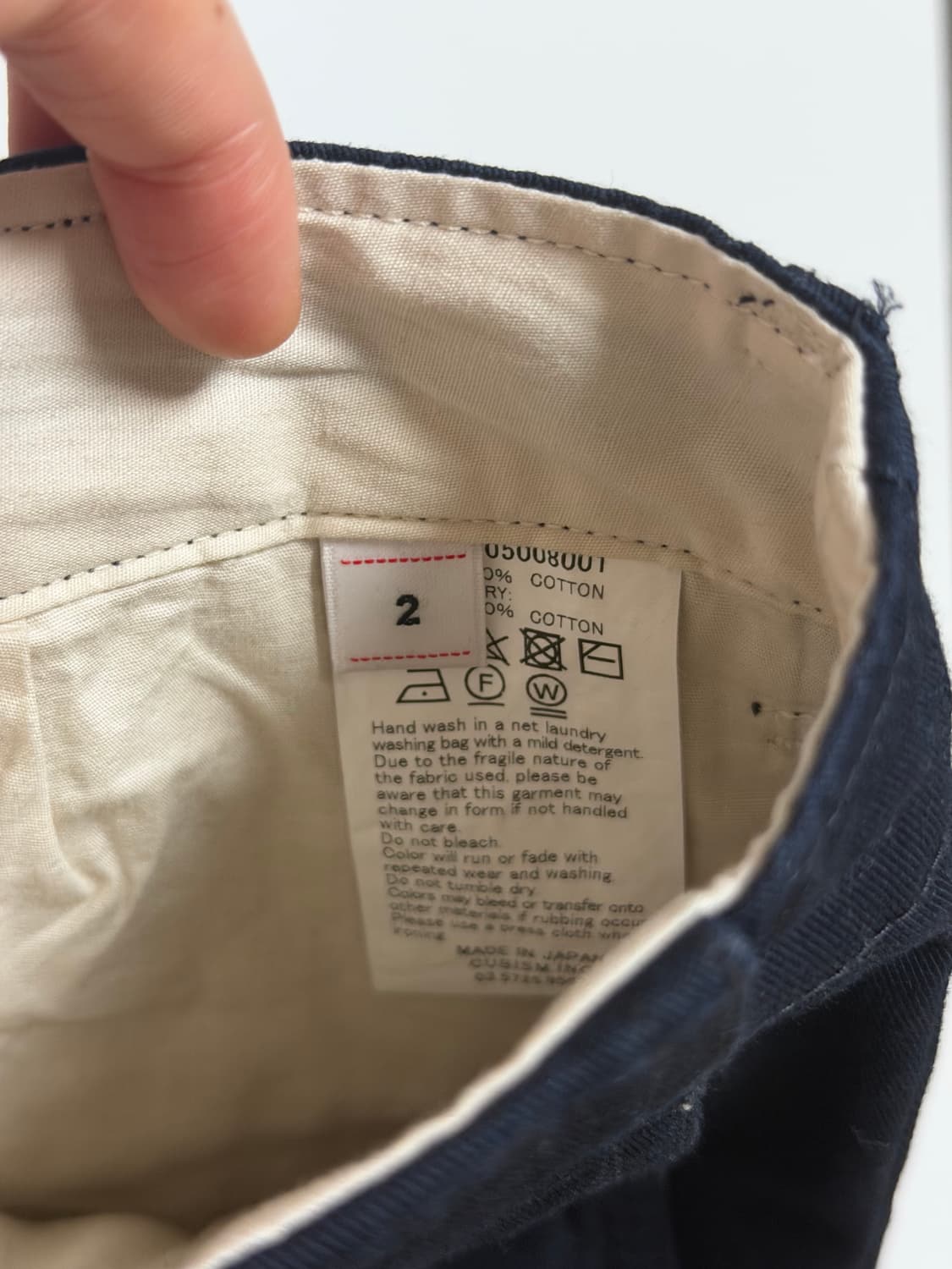 [2] 비즈빔 22AW HW 테이퍼드 치노팬츠 네이비 상품이미지2